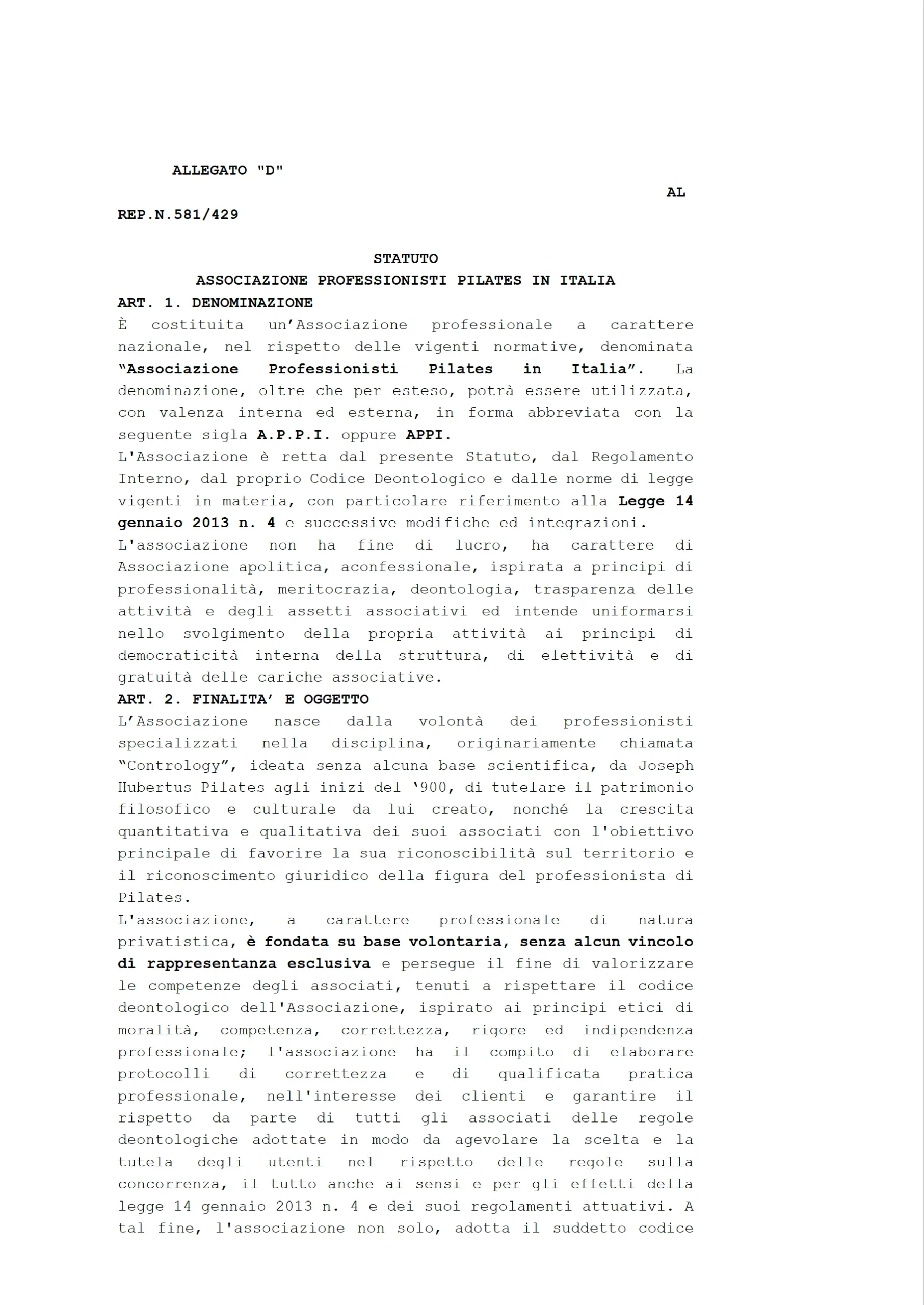 statuto appi 2025